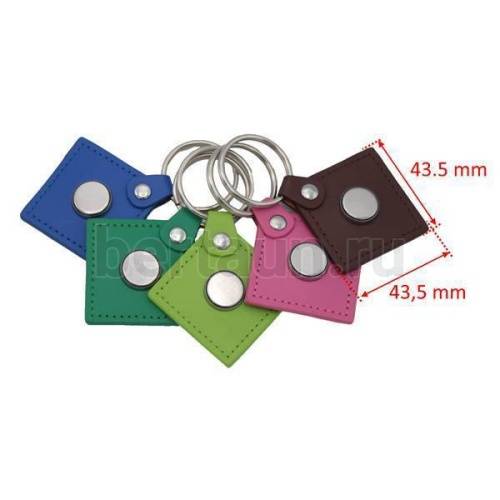 Домофонный ключ заготовка № 4  RW 1990 "кожа " брелок РОМБ цветные в ассорт.