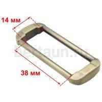 Рамка № 36 щель квадратная сумочная ХВ -С0068 (#4270) 14*38 мм антик