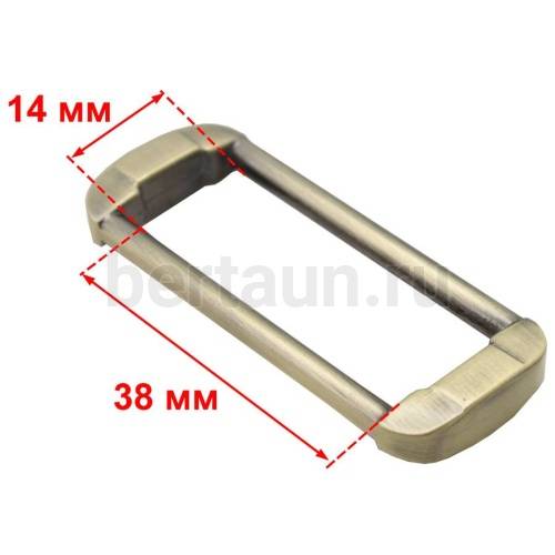 Рамка № 36 щель квадратная сумочная ХВ -С0068 (#4270) 14*38 мм антик