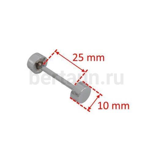 Ручкодержатель № 8 штанга-гантелька для сумок 25F мм никель
