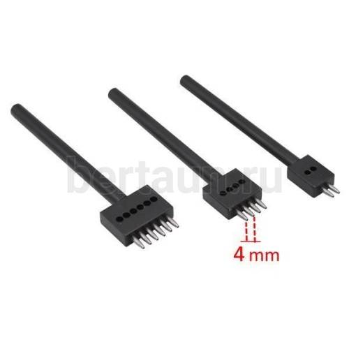 Пробойник № 55 Master Bert строчн. кругл. ЧЕРНЫЙ  1мм шаг 4мм (компл 3 шт:2,4,6)