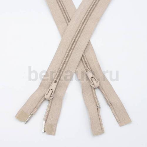 МОЛНИЯ №125 курточная 2 замка спираль Т7 ПРИБАЛТИКА 120 см бежевый