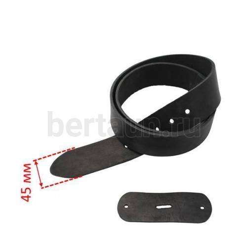 Заготовка № 2 для ремня 45мм, (чепрак) черный