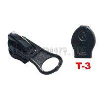 Замок-бегунок № 12  спираль Т3 ПОТАЙНОЙ черный