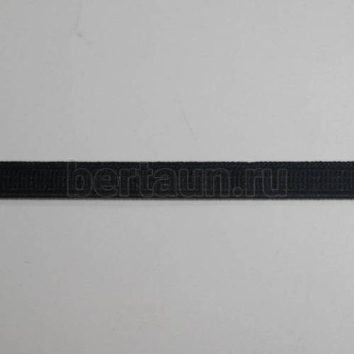 Резинка   6 мм башмачная (чёрная ) Италия ширина   