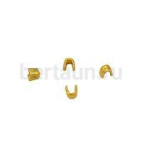 Ограничитель №13 Фиксатор для верхей части молнии металл Т5 СД 100 шт/упак золото