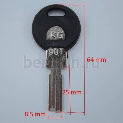 Заг.для ключ. KC 901-1 верт 3 паза (25x8.5x2. (правый) № 541 