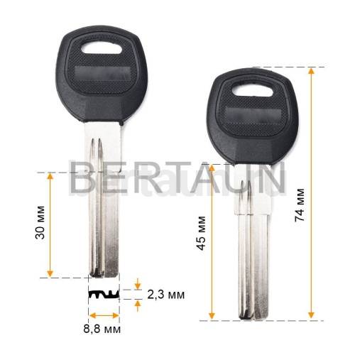 Заг.для ключ. BAODEAN 2 пазы  30 мм (Н-264)  №624