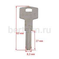 Заг.для ключ. KALE-1 PKA-16 ТУРЦИЯ 2 паза удл. ОРИГИНАЛ №107