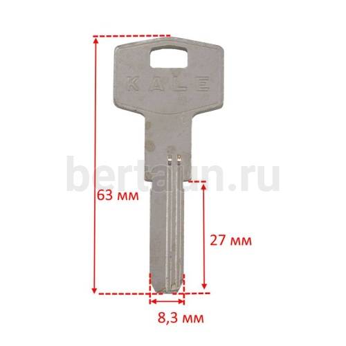 Заг.для ключ. KALE-1 PKA-16 ТУРЦИЯ 2 паза удл. ОРИГИНАЛ №107
