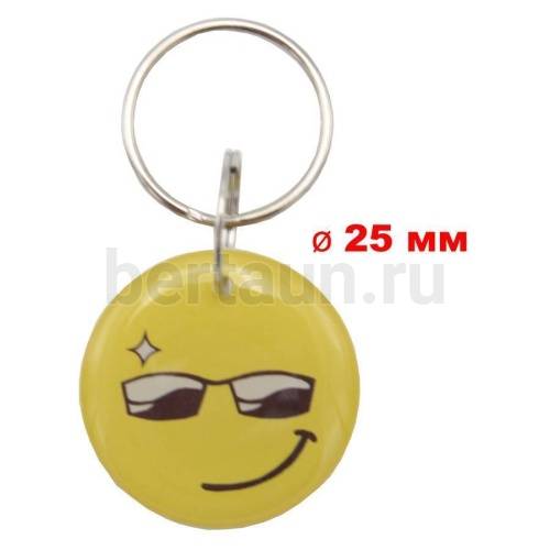 Домофонный ключ заготовка №40  T5577_Смайл В ОЧКАХ_