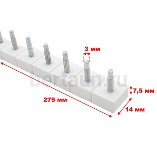 Полоса - штырь № 2  ОСЬМИНОГ (10 пар) №1 УЗКАЯ белая