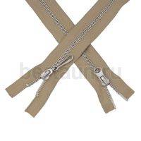 МОЛНИЯ № 33 КУРТОЧНАЯ ИТАЛИЯ Т5 метал.никель 100 см 2 замка тем.беж.