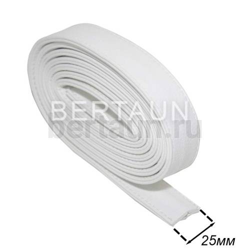 Ручки сумочные ПЛОСКИЕ №114 2,5 см*2м белый мат