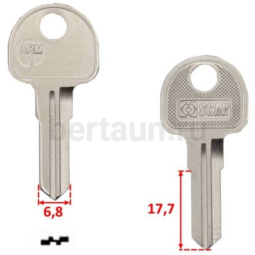 Заг.для ключ. ARM-1 _ARN1_ARM1_ART1_x_Armstrong англ. №269 