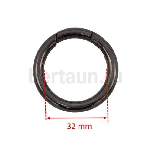 Кольцо-карабин №22 d32 F мм тем.никель