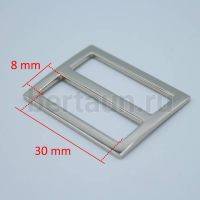 Рамка № 29 сумочная двойная "пятистенка" 30 мм RZС0069-30 никель GFM