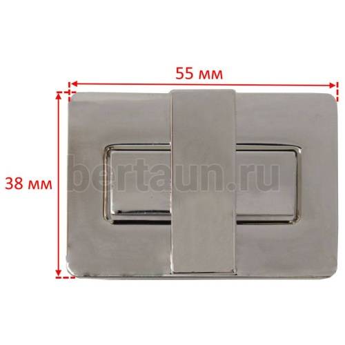 Замок портфельный № 45 6032 GFM поворотный никель