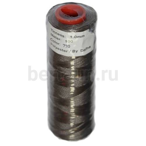 Нитки вощеные№106d1мм 100м.для ручной прошивки св.СЕРЫЙ 770 DAFNA