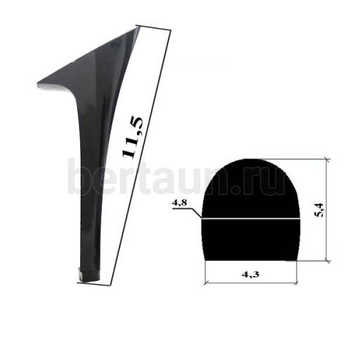 Каблуки № 128к LY 8165 черный лаковый (высота 11.5 см)