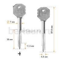 Заг.для ключ. XKA3 (крест KALE)  CANAS Турция  № 654