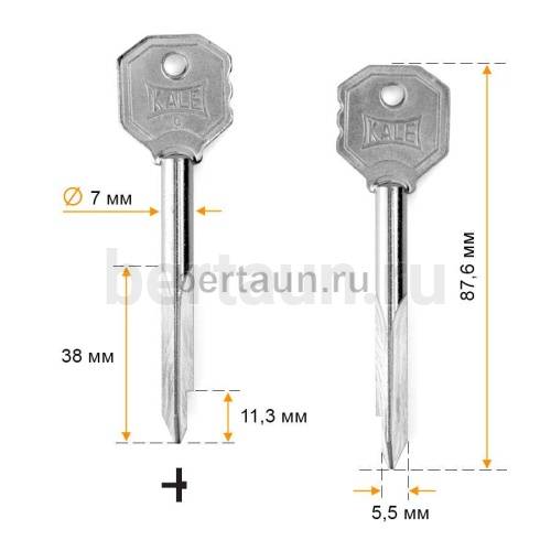Заг.для ключ. XKA3 (крест KALE)  CANAS Турция  № 654