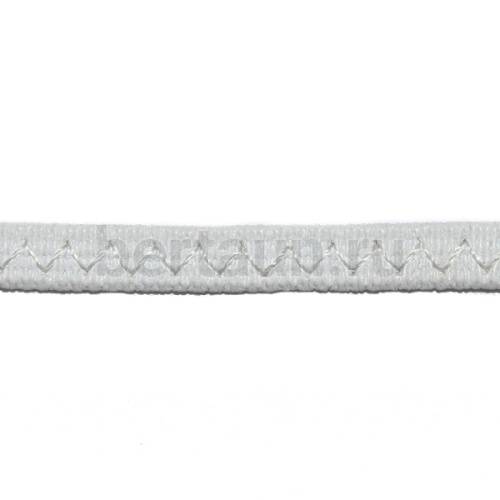 Резинка босоножная в кожаной оплетке 6 мм белая Италия