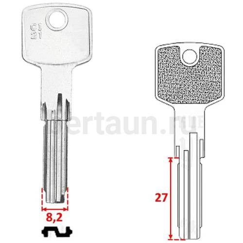 Заг.для ключ. CIZ 21_ Cisа 620 под бронь вертикальный чиза № 423