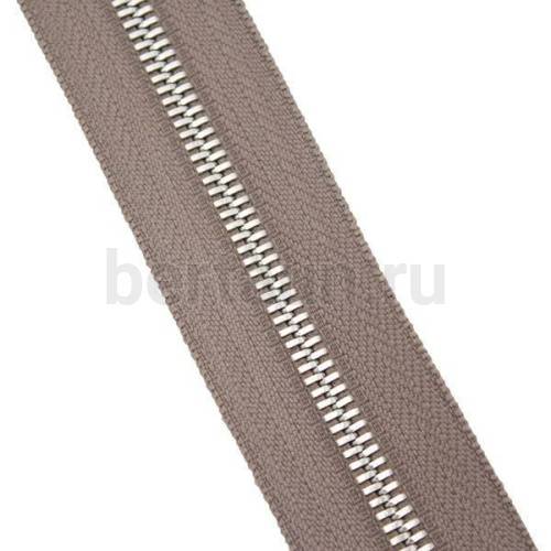 Молния рулонная №  77 МЕТАЛЛ никель Т5 GFM D325 серо-коричневая