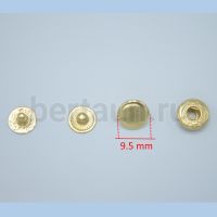 Кнопка №33 D 9,5 мм  АЛЬФА золото (10 шт/уп)  CD