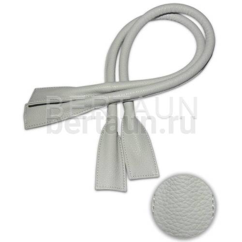 Ручки сумочные готовые 65см № 14 полиурет. свет. серый мат