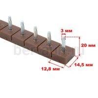 Полоса - штырь №13  ПРИБАЛТИКА (10 пар) УЗКАЯ коричн.