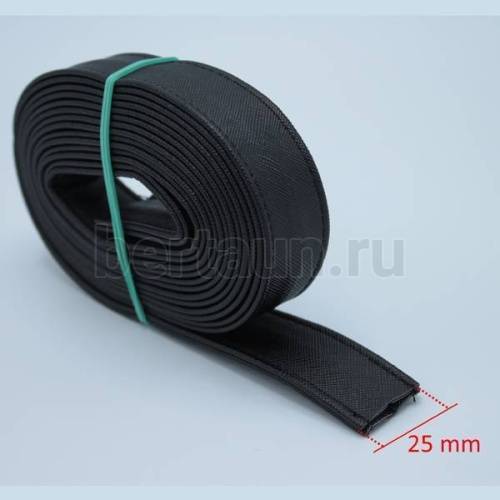 Ручки сумочные ПЛОСКИЕ № 75 2,5см*2м черный новинка сетка