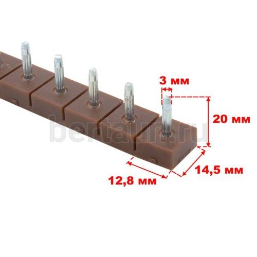 Полоса - штырь №13  ПРИБАЛТИКА (10 пар) УЗКАЯ коричн.