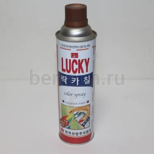 Краска №  3 аэрозоль "LUCKY" 400 мл № 368/363 горчичная