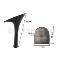 Каблуки № 113 LY 4272 черный матовый (высота 8,5 см)