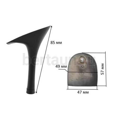 Каблуки № 113 LY 4272 черный матовый (высота 8,5 см)