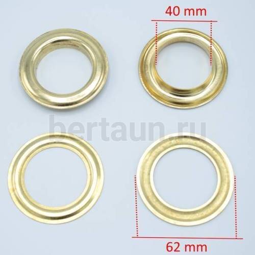 Блочка и  люверс  №29 40 мм Шторные золото