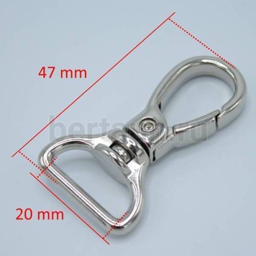 Карабин № 79 метал. д/сумок LT 1875 20мм никель