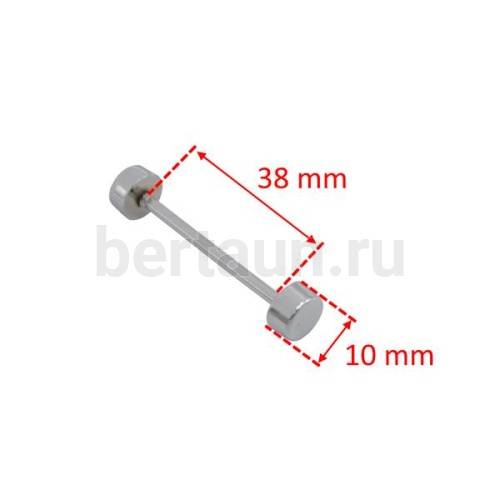 Ручкодержатель №34 штанга-гантелька для сумок 38 мм никель