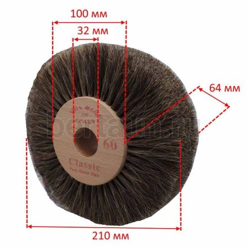 Инстр. №114 Щетка конский волос №  60 (Италия)