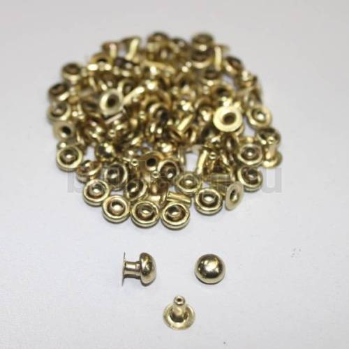 Заклепки "Хольнитены" № 7 6 мм (50 шт/уп) ВЫПУКЛЫЕ золото