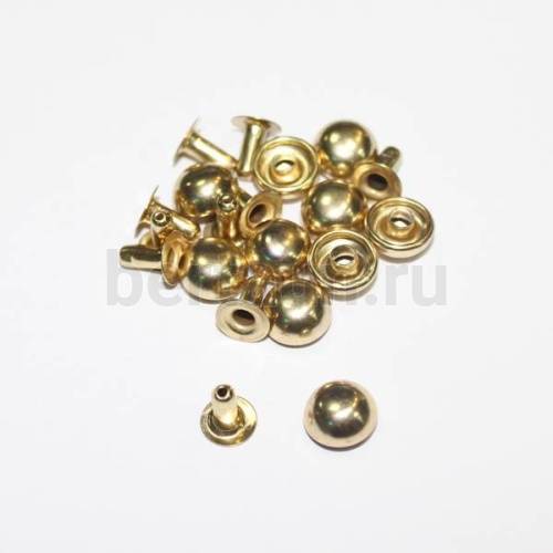 Заклепки "Хольнитены" №15 9 мм (10 шт/уп) ВЫПУКЛЫЕ золото
