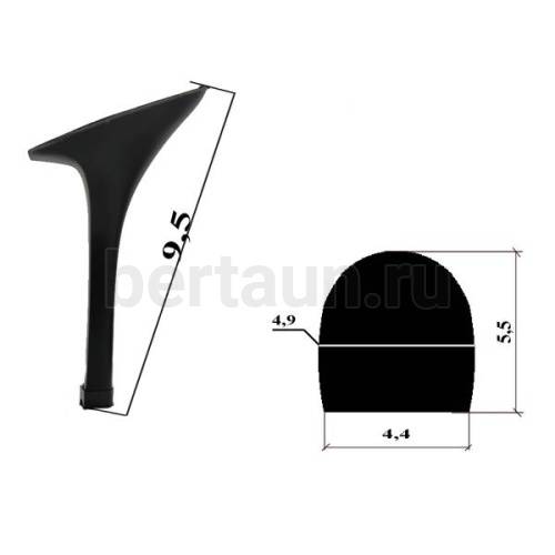 Каблуки № 127 LY 5020 черный лаковый (высота 9,5 см)