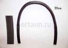 Ручки сумочные 55 см КОРОТКИЕ УЗКИЕ № полиурет. коричн крок мат