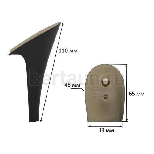 Каблуки №  91 LY 9146 черный матовый (высота 11 см)