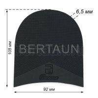 Набойка № 155  BAOMA арт.B107L черный 6,5 мм