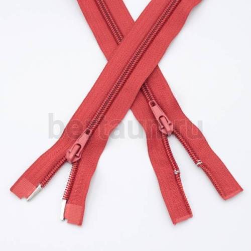 МОЛНИЯ №121 курточная 2 замка спираль Т7 ПРИБАЛТИКА 120 см красный