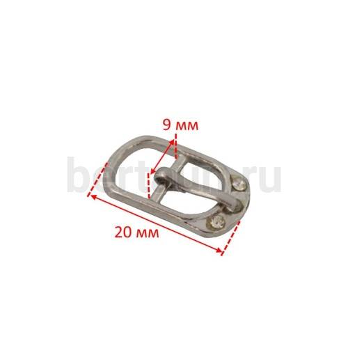 Пряжка  №102 S3-21699/09 мм тем. никель 10 шт/упак 