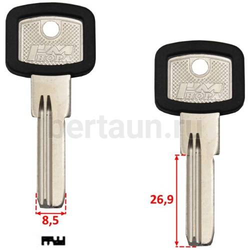 Заг.для ключ. НОРА-М  (вертик)№460